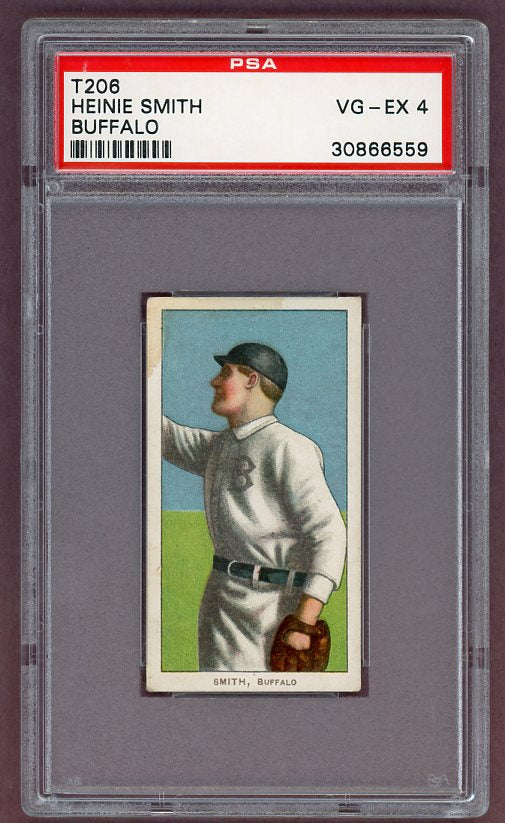 1909-11 T206 T 206 Heinie Smith Buffalo PSA 4 VG-EX 503123