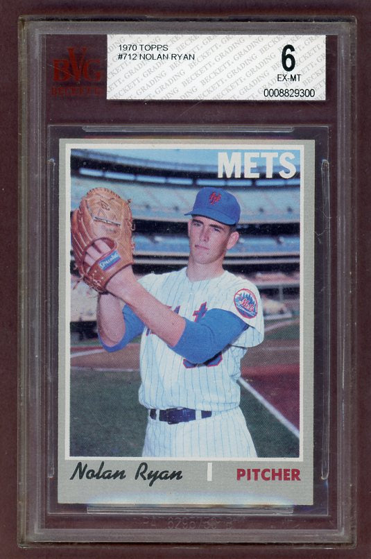 1970 Topps Baseball #712 Nolan Ryan Mets BVG 6 EX-MT 503158