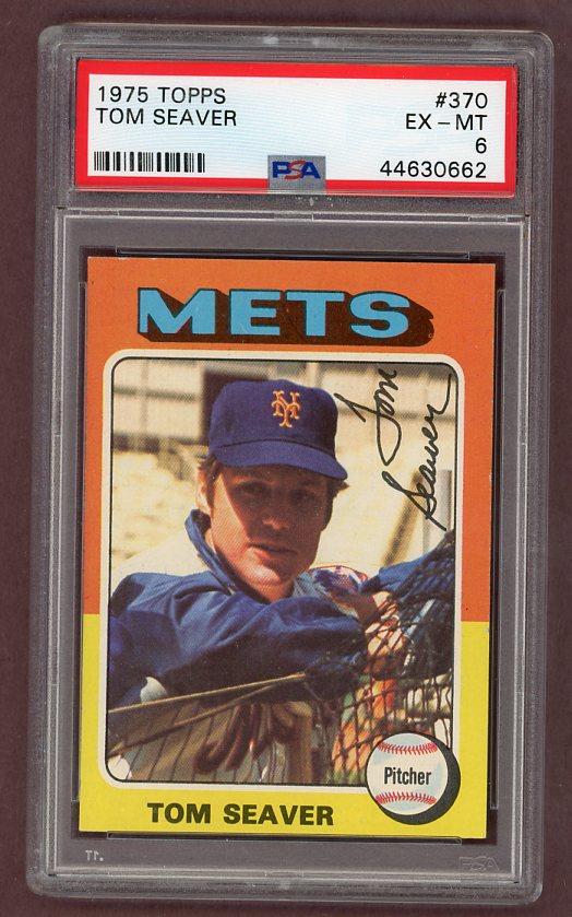 1975 Topps Baseball #370 Tom Seaver Mets PSA 6 EX-MT 503160