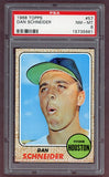 1968 Topps Baseball #057 Dan Schneider Astros PSA 8 NM/MT 503207