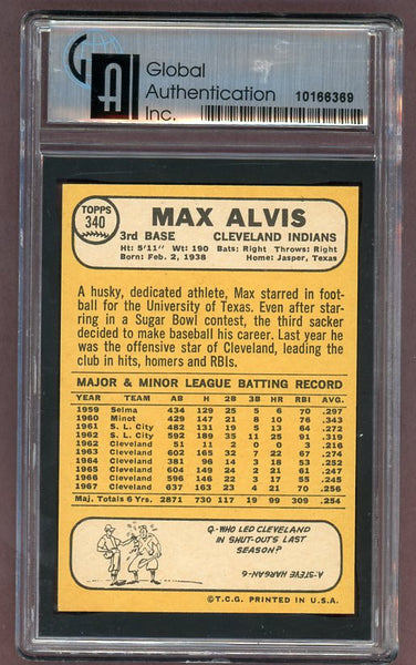 1968 Topps Baseball #340 Max Alvis Indians GAI 7.5 NM+ 503227