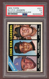 1966 Topps Baseball #221 N.L. ERA Leaders Sandy Koufax PSA 5 EX 503252