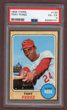 1968 Topps Baseball #130 Tony Perez Reds PSA 4 VG-EX 503263