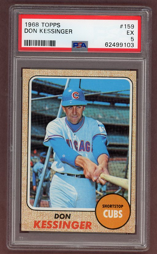 1968 Topps Baseball #159 Don Kessinger Cubs PSA 5 EX 503269