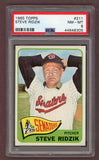 1965 Topps Baseball #211 Steve Ridzik Senators PSA 8 NM/MT 503286