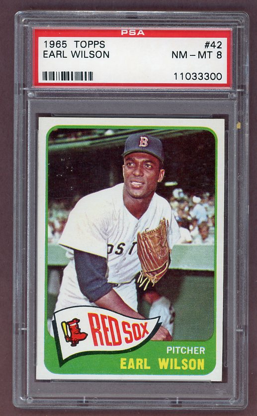 1965 Topps Baseball #042 Earl Wilson Red Sox PSA 8 NM/MT 503288