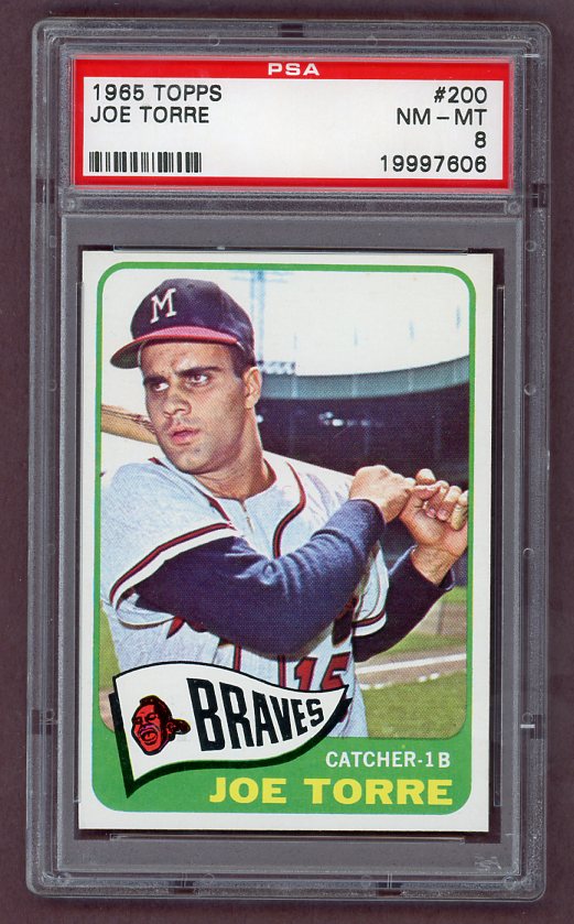 1965 Topps Baseball #200 Joe Torre Braves PSA 8 NM/MT 503326