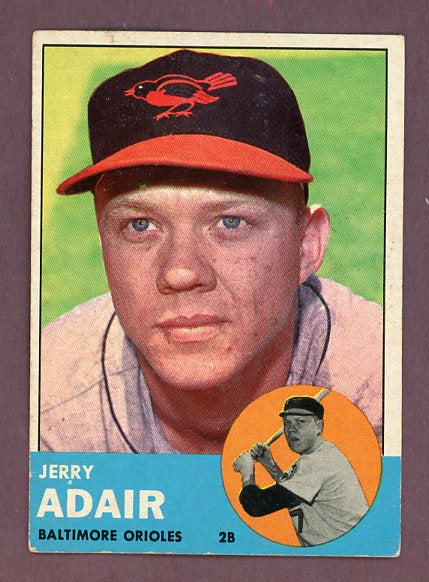 1963 Topps Baseball #488 Jerry Adair Orioles VG-EX 503459