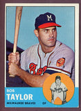 1963 Topps Baseball #481 Bob Taylor Braves VG-EX 503463