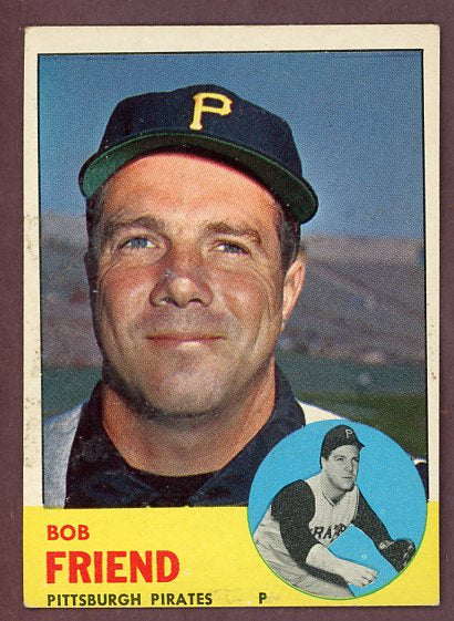 1963 Topps Baseball #450 Bob Friend Pirates VG-EX 503472