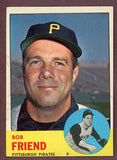 1963 Topps Baseball #450 Bob Friend Pirates VG-EX 503472