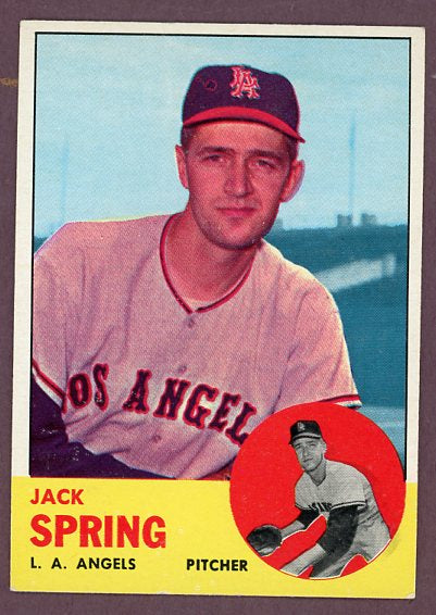 1963 Topps Baseball #572 Jack Spring Angels VG-EX 503478