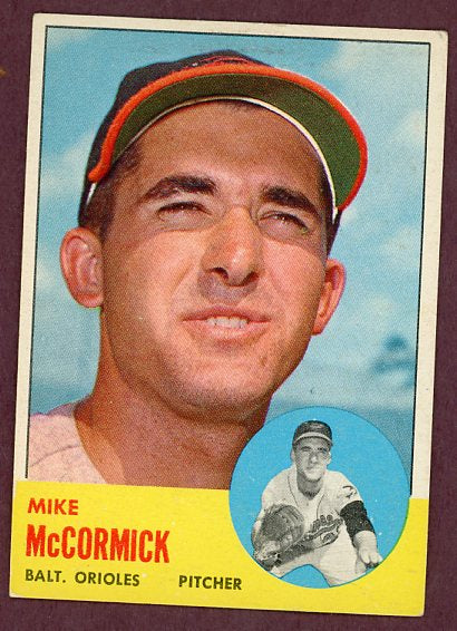 1963 Topps Baseball #563 Mike McCormick Orioles VG-EX 503487