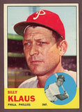 1963 Topps Baseball #551 Billy Klaus Phillies VG-EX 503495