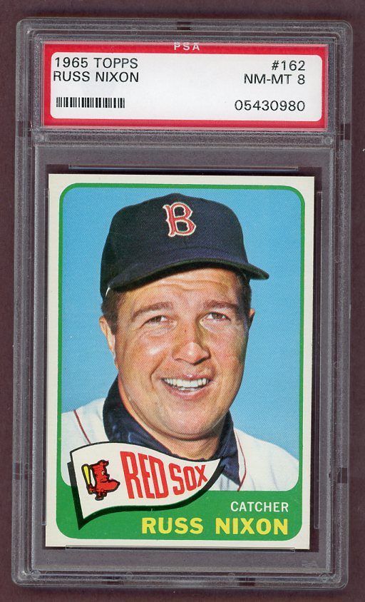 1965 Topps Baseball #162 Russ Nixon Red Sox PSA 8 NM/MT 503503