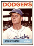 1964 Topps Baseball #120 Don Drysdale Dodgers EX-MT 503559