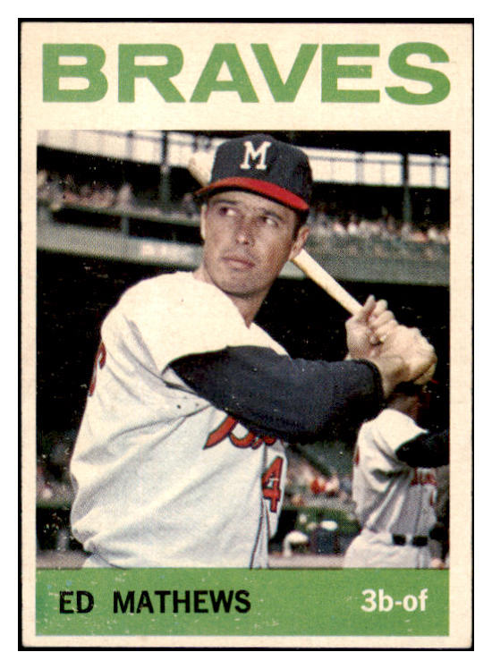 1964 Topps Baseball #035 Eddie Mathews Braves EX-MT 503560