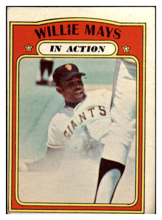 1972 Topps Baseball #050 Willie Mays IA Giants VG-EX 503573