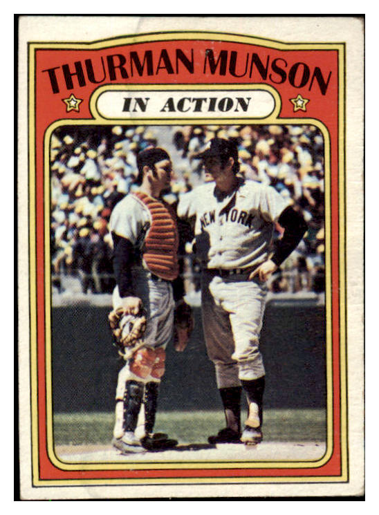 1972 Topps Baseball #442 Thurman Munson IA Yankees VG-EX 503574