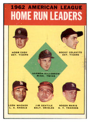 1963 Topps Baseball #004 A.L. Home Run Leaders Killebrew EX-MT 503608