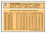 1963 Topps Baseball #340 Yogi Berra Yankees VG-EX 503611