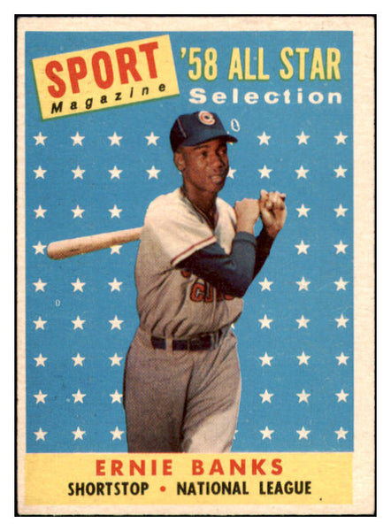 1958 Topps Baseball #482 Ernie Banks A.S. Cubs EX-MT 503620