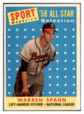 1958 Topps Baseball #494 Warren Spahn A.S. Braves EX-MT 503621