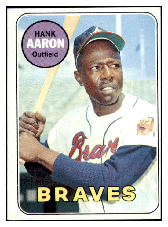 1969 Topps Baseball #100 Hank Aaron Braves EX-MT 503633