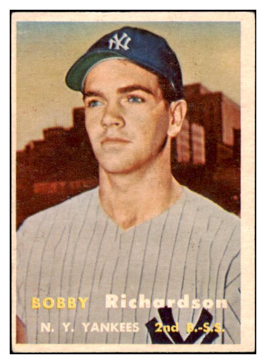 1957 Topps Baseball #286 Bobby Richardson Yankees EX 503651