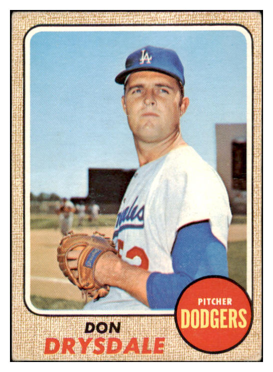 1968 Topps Baseball #145 Don Drysdale Dodgers GD-VG 503653