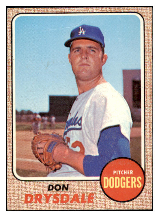 1968 Topps Baseball #145 Don Drysdale Dodgers GD-VG 503659