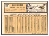 1963 Topps Baseball #550 Duke Snider Mets EX-MT 503685