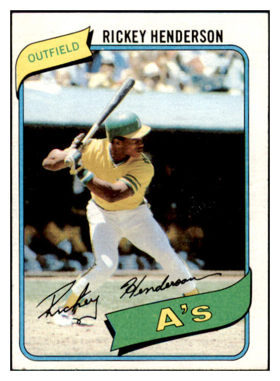 1980 Topps Baseball #482 Rickey Henderson A's EX 503693