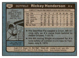 1980 Topps Baseball #482 Rickey Henderson A's EX 503693