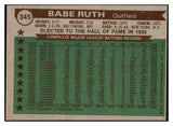 1976 Topps Baseball #345 Babe Ruth ATG Yankees NR-MT 503714