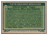 1977 Topps Baseball #234 Nolan Ryan Rb Angels NR-MT 503796