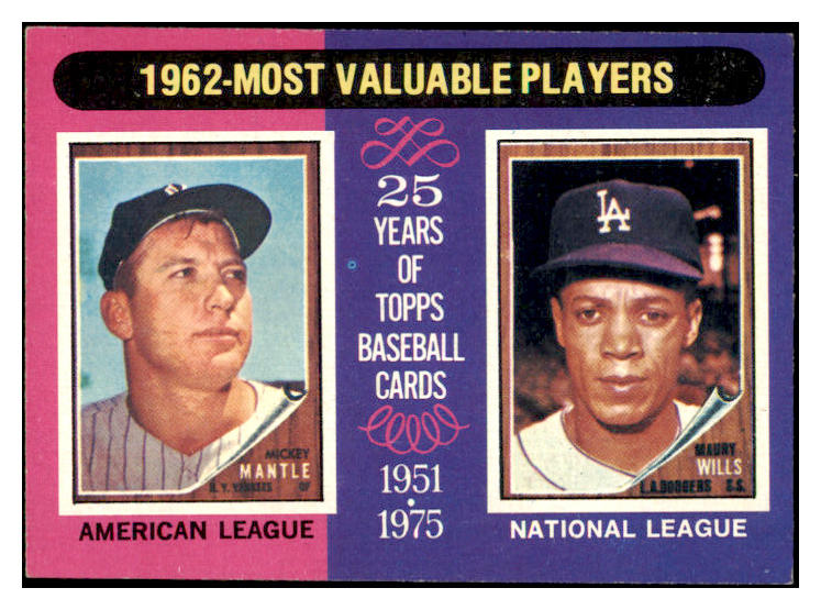 1975 Topps Baseball #200 Mickey Mantle Maury Wills NR-MT 503816