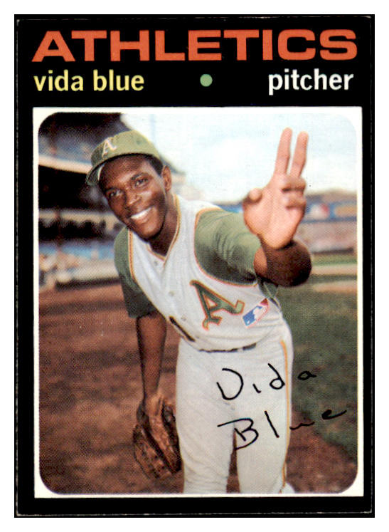 1971 Topps Baseball #544 Vida Blue A's EX-MT 503889