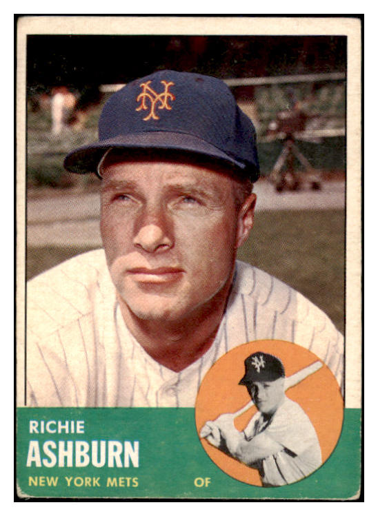 1963 Topps Baseball #135 Richie Ashburn Mets VG 503946