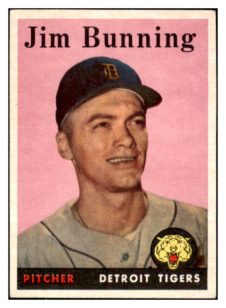 1958 Topps Baseball #115 Jim Bunning Tigers EX 503960