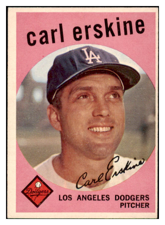 1959 Topps Baseball #217 Carl Erskine Dodgers EX-MT 503979