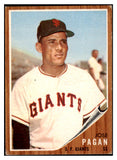 1962 Topps Baseball #565 Jose Pagan Giants EX 503985