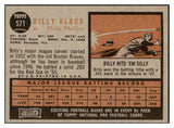 1962 Topps Baseball #571 Billy Klaus Phillies EX-MT 504012