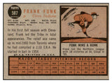 1962 Topps Baseball #587 Frank Funk Indians EX-MT 504019