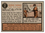 1962 Topps Baseball #525 George Thomas Angels EX-MT 504020