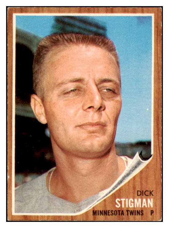 1962 Topps Baseball #532 Dick Stigman Twins EX 504024