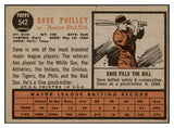 1962 Topps Baseball #542 Dave Philley Red Sox EX 504029