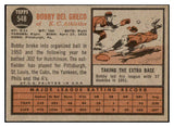 1962 Topps Baseball #548 Bobby Del Greco A's EX-MT 504031