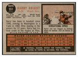 1962 Topps Baseball #551 Harry Bright Senators EX-MT 504032