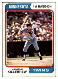 1974 Topps Baseball #400 Harmon Killebrew Twins NR-MT 504046